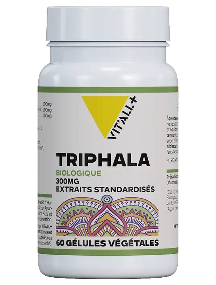 Image principale de la modale pour Triphala Bio 300 mg - Digestion et Transit 60 gélules végétales - Vit'all+