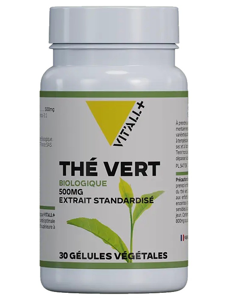 Image principale de la modale pour Thé Vert Bio 500 mg - Élimination 30 gélules végétales - Vit'all+