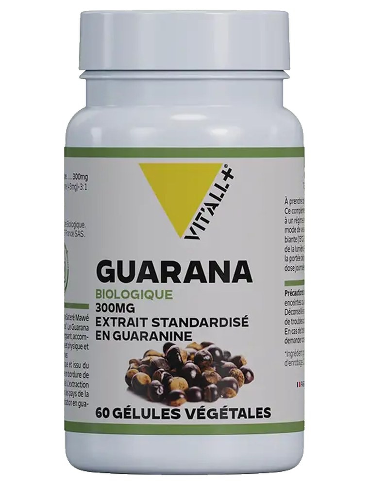 Image principale de la modale pour Guarana Bio 300 mg - Énergie 60 gélules végétales - Vit'all+