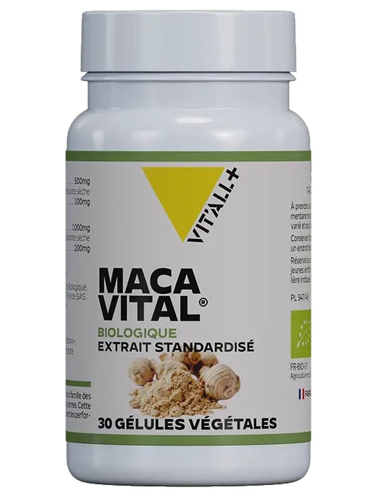 Image principale de la modale pour Maca Vital Bio 500 mg - Tonus et Vitalité 30 gélules végétales - Vit'all+