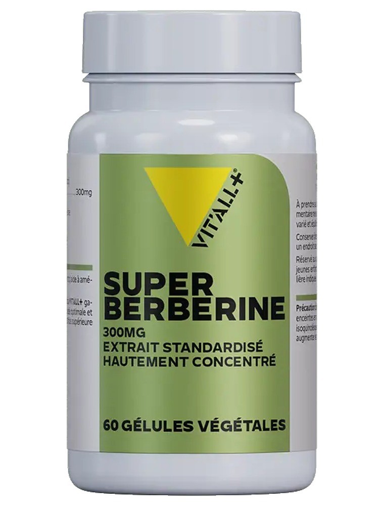 Image principale de la modale pour Super Berbérine 300 mg Épine-vinette - Équilibre glucidique 60 gélules végétales - Vit'all+