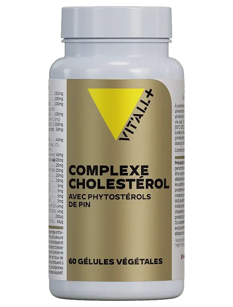 Image principale de la modale pour Complexe Cholestérol avec Phytostérols de Pin - Équilibre lipidique 60 gélules végétales - Vit'all+