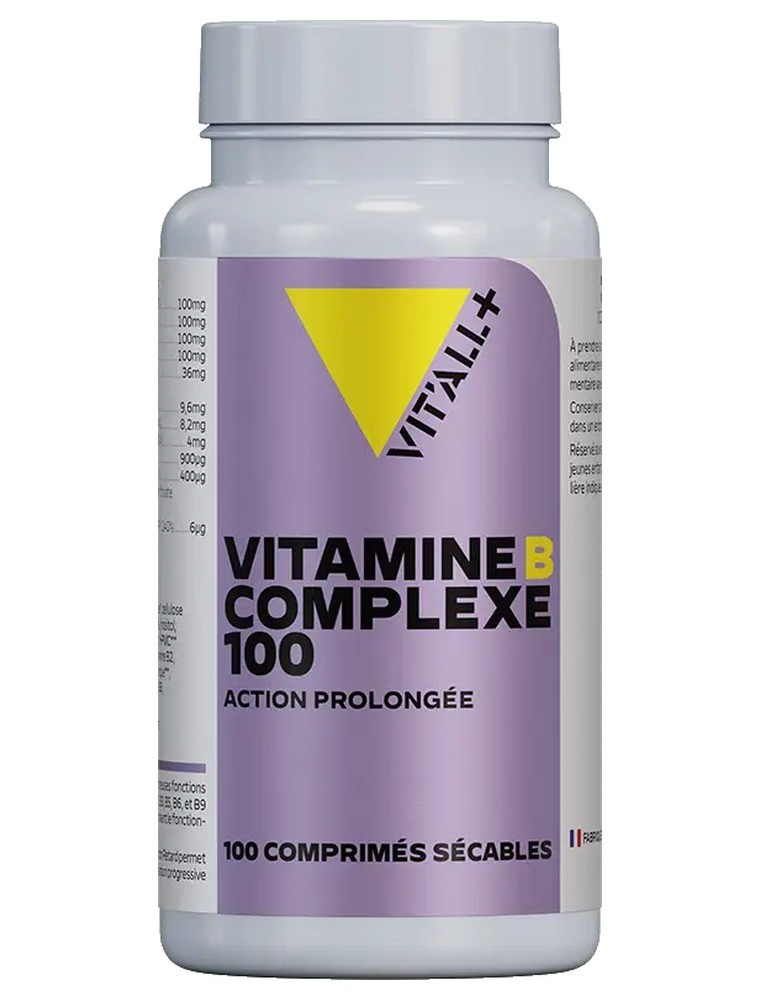Image principale de la modale pour Vitamines B Complexe 100 Action Prolongée - Fatigue et Nervosité 100 comprimés sécables - Vit'all+