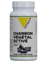Image de Charbon Végétal Activé Bio 400 mg de Châtaignier - Ballonnements 60 gélules végétales - Vit'all+ depuis Solutions Naturelles pour votre Santé | Louis Herboristerie (25)