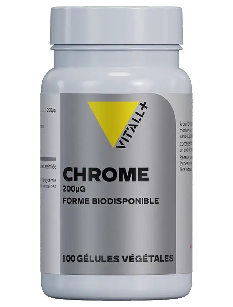 Image principale de la modale pour Chrome Picolinate 200 µg - Glycémie 100 gélules végétales - Vit'all+