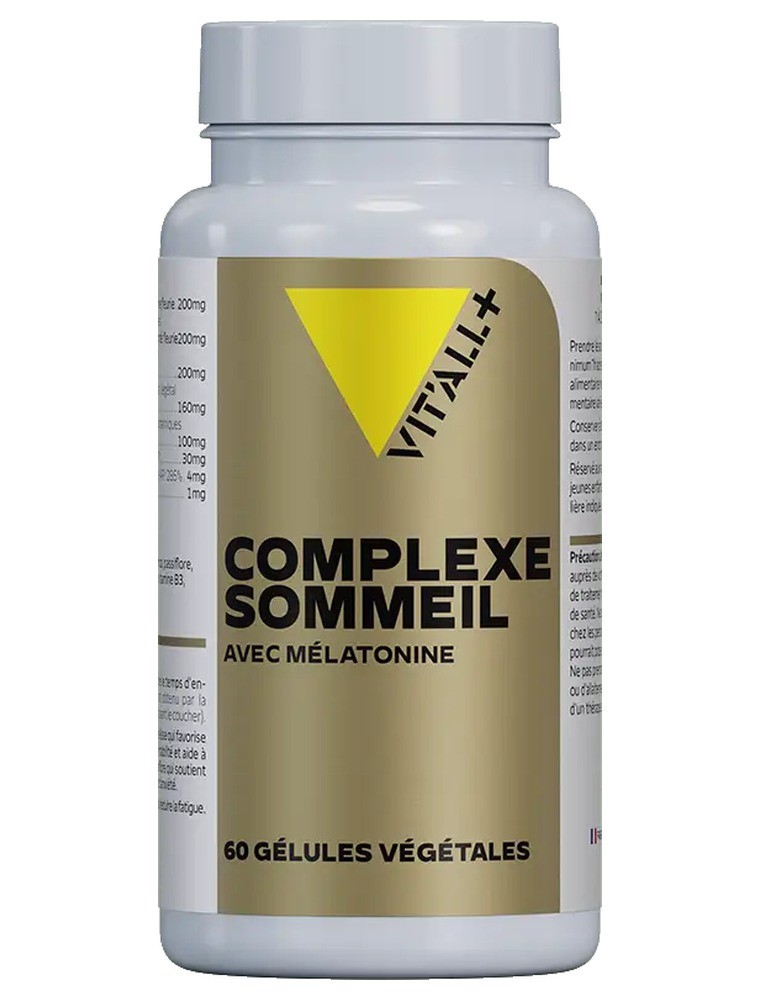 Image principale de la modale pour Complexe Sommeil avec Mélatonine - Endormissement 60 gélules végétales - Vit'all+