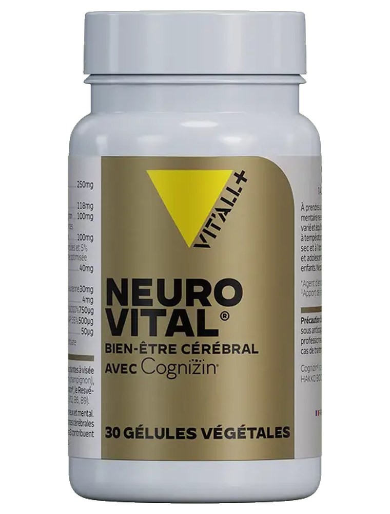 Image principale de la modale pour Neuro Vital avec Cognizin - Mémoire et Concentration 30 gélules végétales - Vit'all+