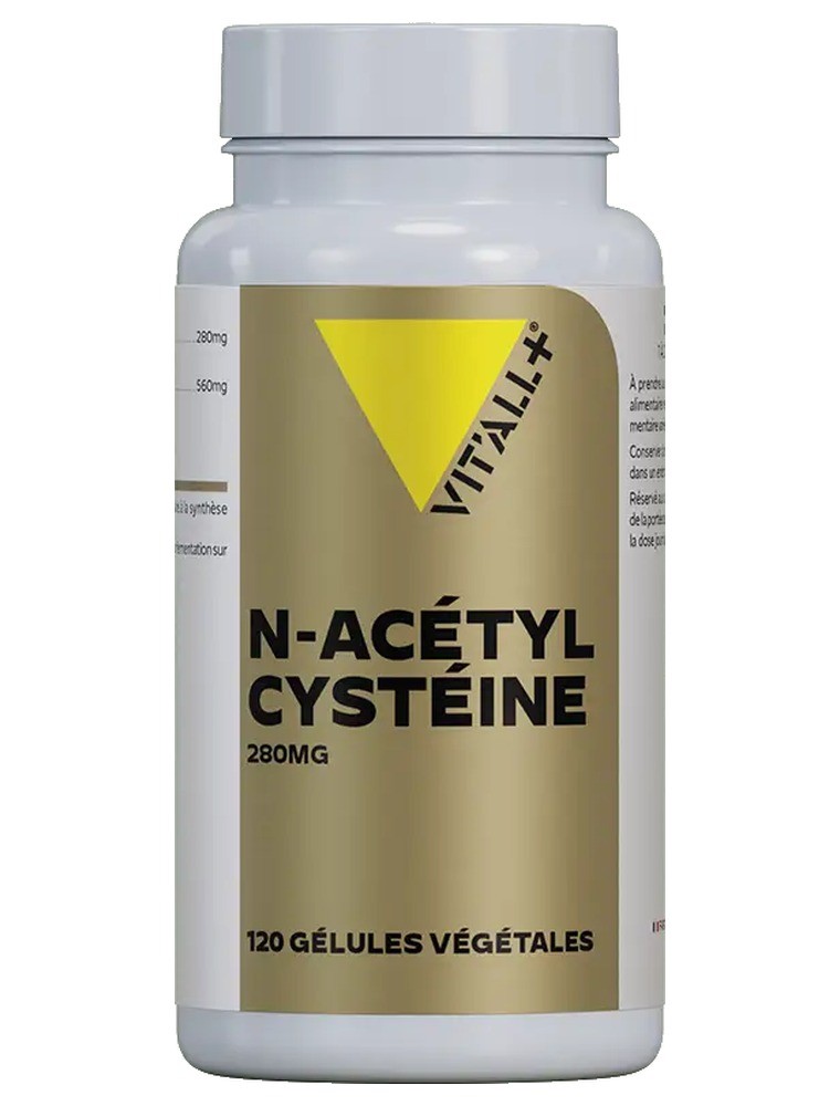 Image principale de la modale pour N-Acétyl Cystéine 280 mg NAC - Acide aminé 120 gélules végétales - Vit'all+
