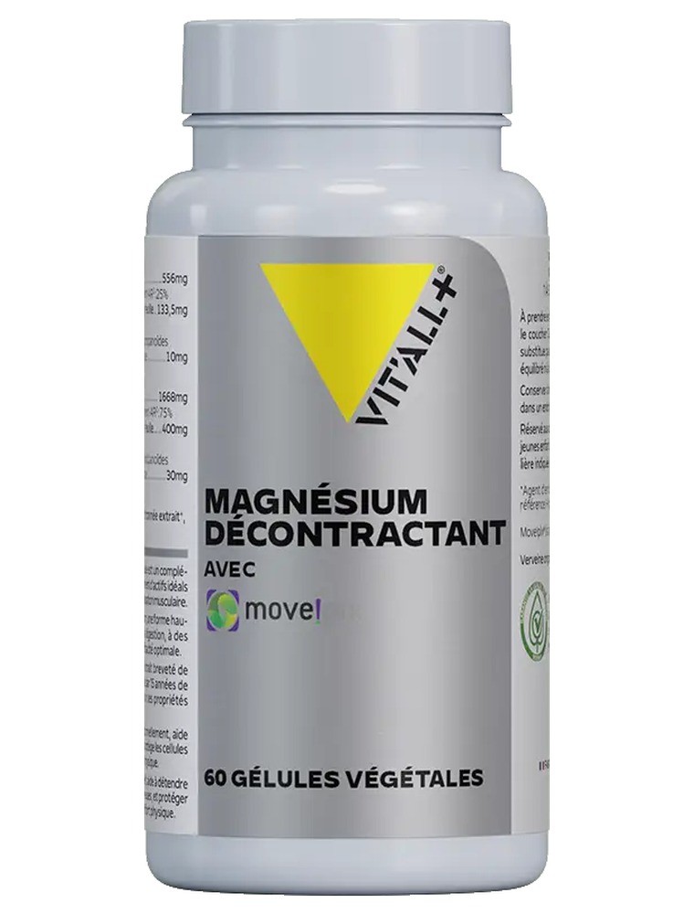 Image principale de la modale pour Magnésium Décontractant Move!plx et GABA - Muscles et Détente 60 gélules végétales - Vit'all+