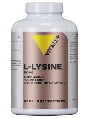 Image de L-Lysine 500 mg Acide aminé essentiel - Peau 120 gélules végétales - Vit'all+ depuis Achetez les produits Vit'All + à l'herboristerie Louis (5)