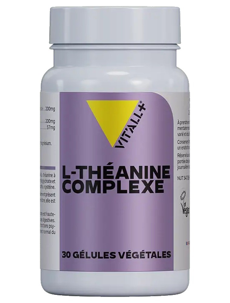 Image principale de la modale pour L-Théanine Complexe avec Taurine et Magnésium - Détente 30 gélules végétales - Vit'all+