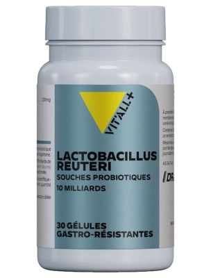 Image de Lactobacillus Reuteri 10 milliards - Flore intestinale 30 gélules gastro-résistantes - Vit'all+ depuis Achetez les produits Vit'All + à l'herboristerie Louis (5)