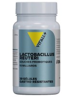 Image de Lactobacillus Reuteri 10 milliards - Flore intestinale 30 gélules gastro-résistantes - Vit'all+ depuis Prébiotiques et Probiotiques pour votre santé