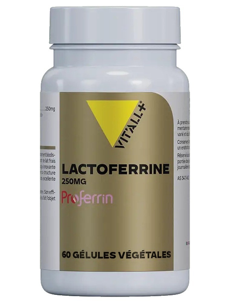 Image principale de la modale pour Lactoferrine Proferrin 250 mg - Défenses naturelles 60 gélules végétales - Vit'all+