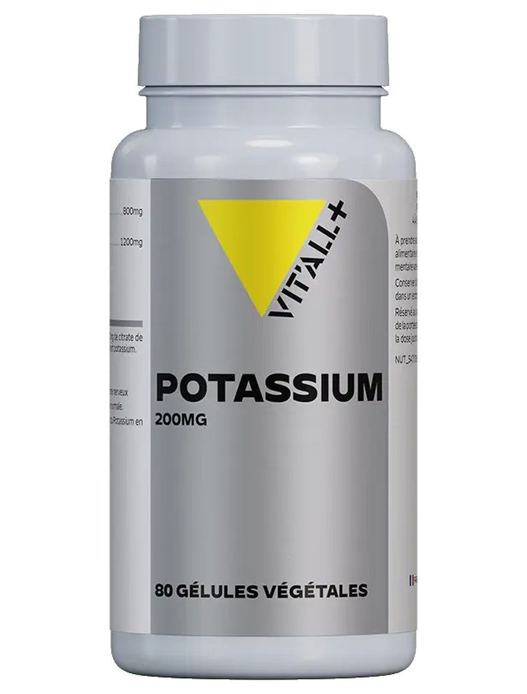 Image principale de la modale pour Potassium Citrate 200 mg - Muscles et Tension 80 gélules végétales - Vit'all+
