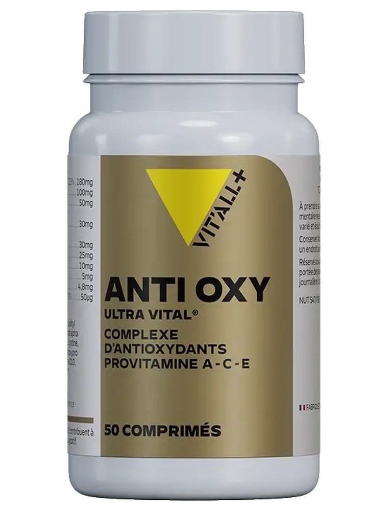 Image principale de la modale pour Ultra Vital Complexe Antioxydant Vitamines C, E, Zinc et Q10 - Vitalité 50 comprimés - Vit'all+