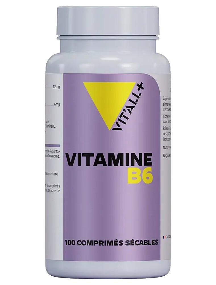 Image principale de la modale pour Vitamine B6 Pyridoxal 5-Phosphate 12 mg - Équilibre hormonal et Fatigue 100 comprimés sécables - Vit'all+