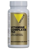 Image de Vitamine C 750 Action Prolongée et Bioflavonoïdes - Défenses naturelles 250 comprimés sécables - Vit'all+ depuis Herboristerie Louis - Produits de phytothérapie et d'herboristerie en ligne (195)