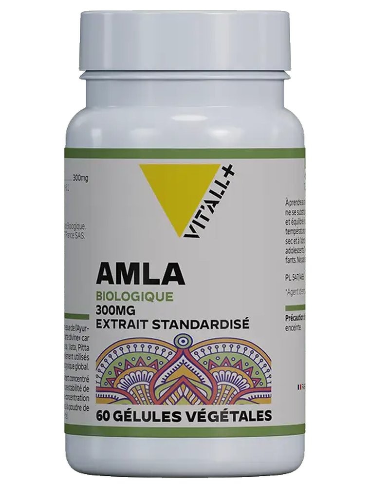 Image principale de la modale pour Amla Bio 300 mg - Digestion et Tonus 60 gélules végétales - Vit'all+