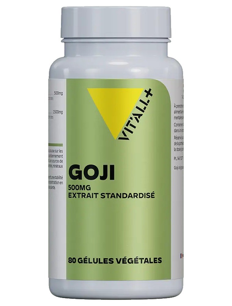 Image principale de la modale pour Goji 500 mg - Vitalité 80 gélules végétales - Vit'all+