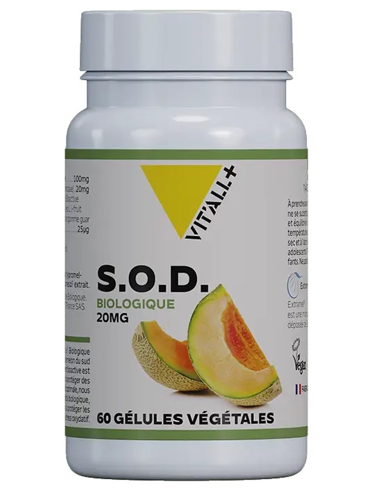 Image principale de la modale pour S.O.D. Végétale 20mg Bio - Antioxydant 60 gélules végétales - Vit'all+