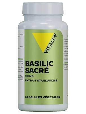 Image de Basilic sacré Tulsi 500 mg - Défenses naturelles et Respiration 60 gélules végétales - Vit'all+ depuis Achetez les produits Vit'All + à l'herboristerie Louis