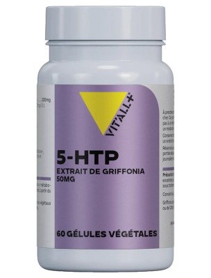 Image de 5-HTP Extrait de Griffonia 50 mg - Détente et Sommeil 60 gélules végétales - Vit'all+ depuis Achetez les produits Vit'All + à l'herboristerie Louis