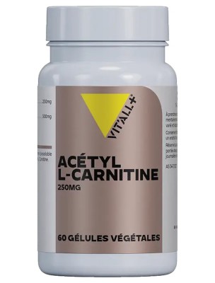 Image de Acétyl L-Carnitine 250 mg - Acide Aminé 60 gélules végétales - Vit'all+ depuis Achetez les produits Vit'All + à l'herboristerie Louis