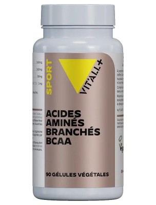Image de Acides Aminés Branchés (BCAA) - Tonus 90 Gélules végétales - Vit'all+ depuis Achetez les produits Vit'All + à l'herboristerie Louis