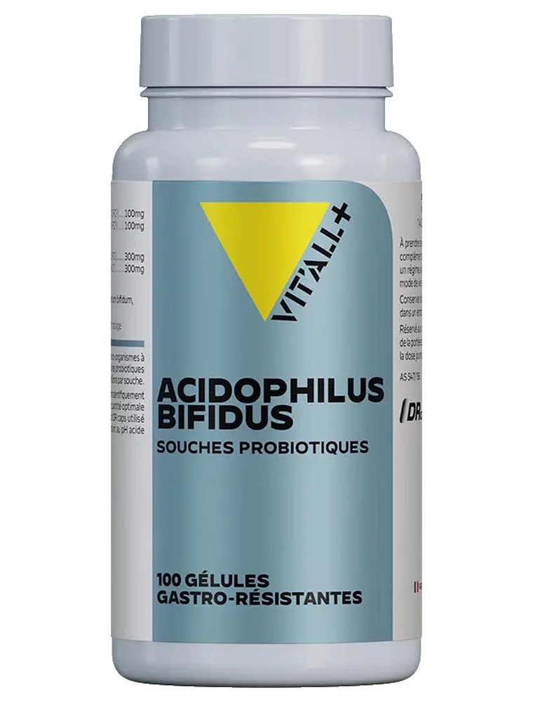 Image principale de la modale pour Acidophilus Bifidus - Probiotiques 100 Gélules Végétales - Vit'all+