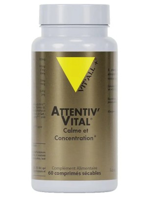 Image de Attentiv'Vital - Mémoire et Concentration 60 comprimés - Vit'all+ depuis Achetez les produits Vit'All + à l'herboristerie Louis