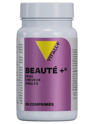 Image de Beauté + - Peau, Cheveux et Ongles 30 comprimés - Vit'all+ depuis Achetez les produits Vit'All + à l'herboristerie Louis