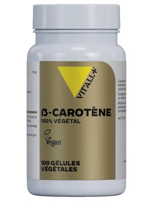 Image de Béta-Carotène - Peau et Vision 100 gélules végétales - Vit'all+ depuis Achetez les produits Vit'All + à l'herboristerie Louis