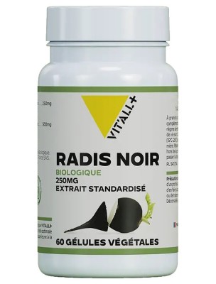 Image de Radis Noir 250mg Bio - Digestion 60 gélules végétales - Vit'all+ depuis Achetez les produits Vit'All + à l'herboristerie Louis (7)