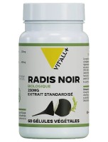 Image de Radis Noir 250mg Bio - Digestion 60 gélules végétales - Vit'all+ depuis Solutions Naturelles pour votre Santé | Louis Herboristerie (88)