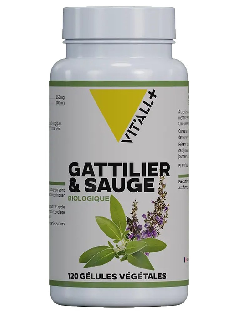 Image principale de la modale pour Gattilier et Sauge Bio - Bien-Être Féminin 120 gélules végétales - Vit'all+
