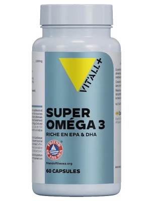 Image de Super Omega 1000 mg - Acides Gras 60 capsules - Vit'all+ depuis Achetez les produits Vit'All + à l'herboristerie Louis (8)