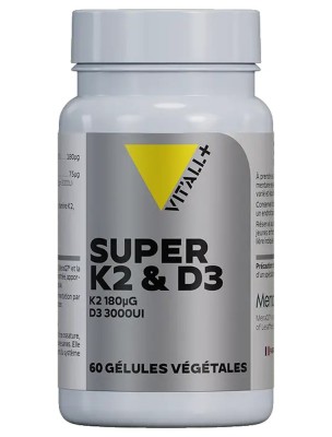 Image de Super K2 D3 - Ossature et Immunité 60 gélules végétales - Vit'all+ depuis Achetez les produits Vit'All + à l'herboristerie Louis (8)