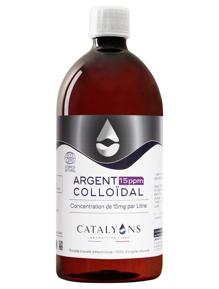 Image principale de la modale pour Argent colloïdal 15 ppm - Oligo-élément 1 Litre - Catalyons