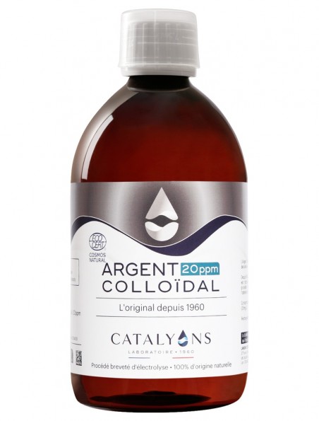 Argent colloïdal 20 ppm - Oligo-élément 500 ml - Catalyons