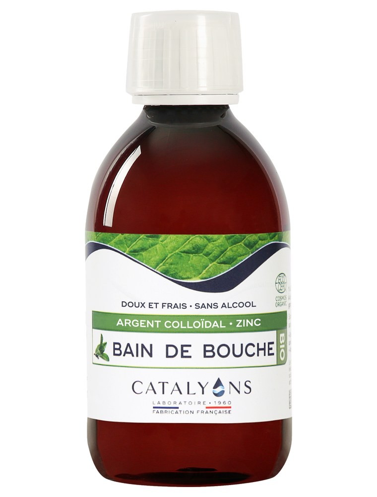 Image principale de la modale pour Bain de bouche à l'argent colloïdal sans alcool Bio 250 ml - Catalyons