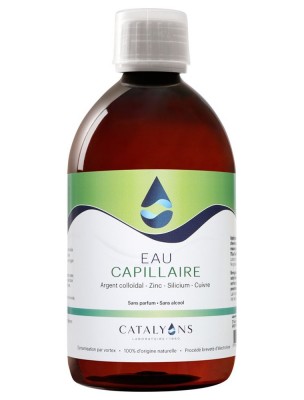 Image de Eau Capillaire à l'Argent Colloïdal et Chlorophylle - Fortifie, Recharge de 500 ml - Catalyons depuis Achetez les produits Catalyons à l'herboristerie Louis
