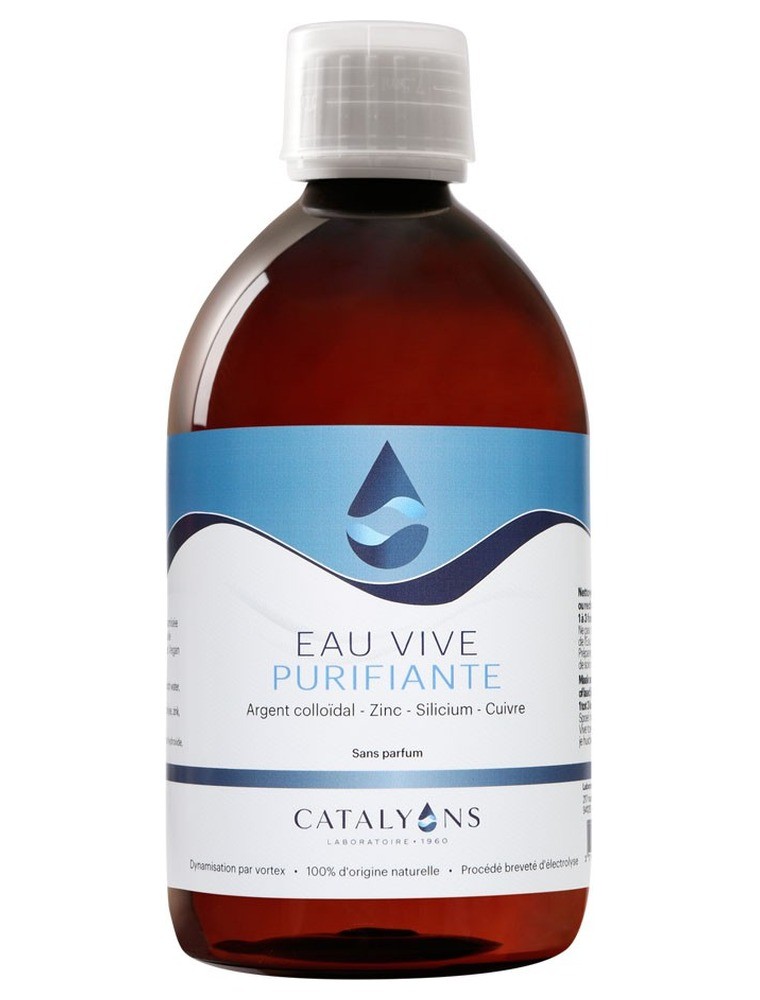 Image principale de la modale pour Eau Vive d'Argent Colloïdal et de Chlorophylle - Action purifiante 500 ml - Catalyons