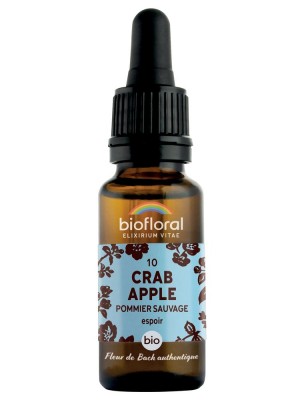 Image de Crab Apple Pommier n°10 - Courage et Espoir Bio aux Fleurs de Bach 20 ml - Biofloral depuis Achetez les produits Biofloral à l'herboristerie Louis