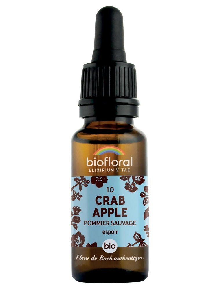 Image principale de la modale pour Crab Apple Pommier n°10 - Courage et Espoir Bio aux Fleurs de Bach 20 ml - Biofloral