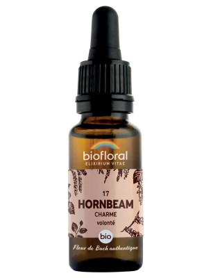 Image de Hornbeam Charme n°17 - Force et Volonté Bio aux Fleurs de Bach 20 ml - Biofloral depuis Achetez les produits Biofloral à l'herboristerie Louis