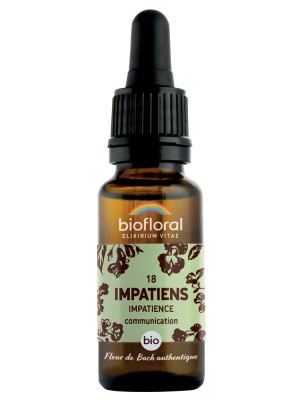 Image de Impatiens Impatience n°18 - Patience et Tolérance Bio aux fleurs de Bach 20 ml - Biofloral depuis Achetez les produits Biofloral à l'herboristerie Louis