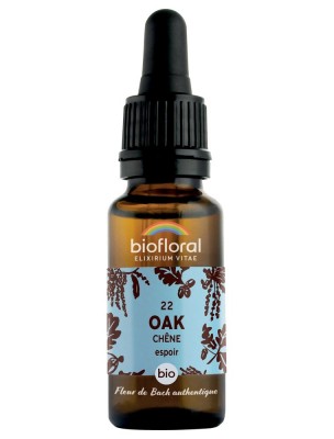 Image 80925 supplémentaire pour Oak Chêne n°22 - Courage et Espoir Bio aux fleurs de Bach 20 ml - Biofloral