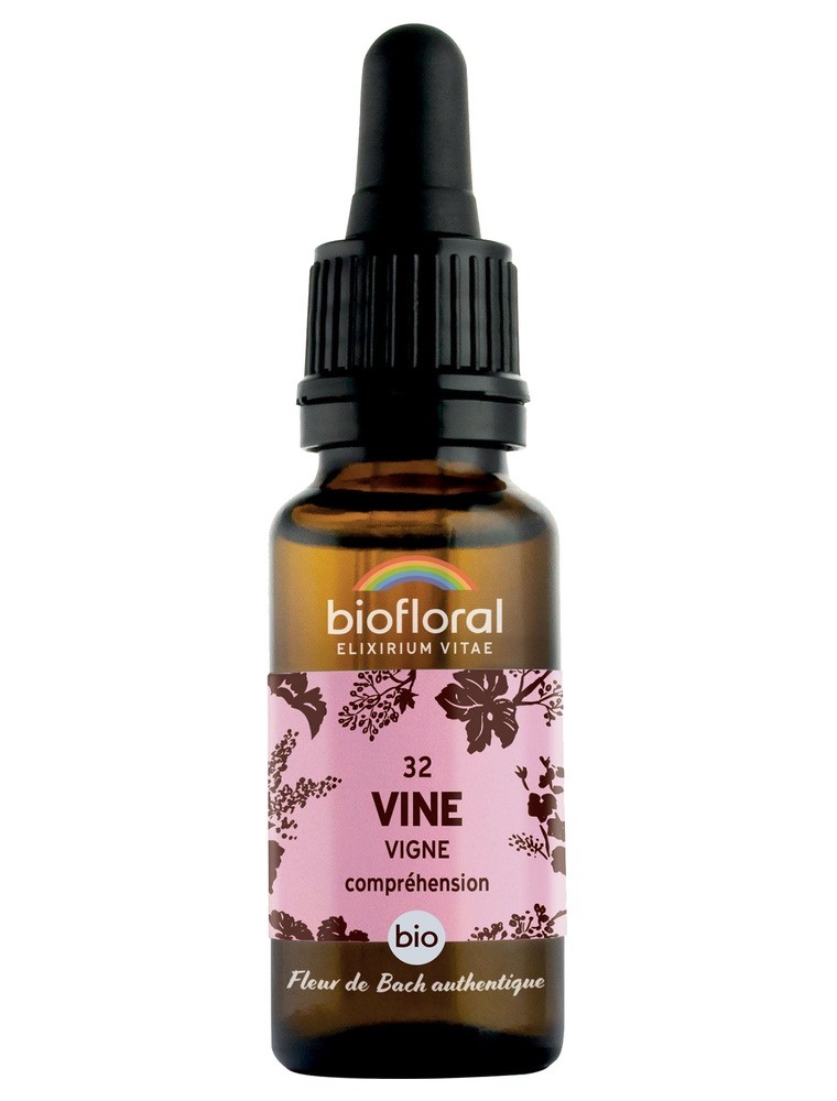 Image principale de la modale pour Vine n°32 - Acceptation et Compréhension Bio aux Fleurs de Bach 20 ml - Biofloral