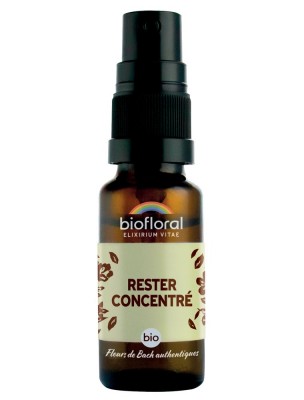 Image de Rester Concentré Bio - Spray Complexe Bio aux Fleurs de Bach 20 ml - Biofloral depuis Achetez les produits Biofloral à l'herboristerie Louis